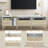 Media Console Table with 3 Drawers and Open Shelves for TVs up to 80''