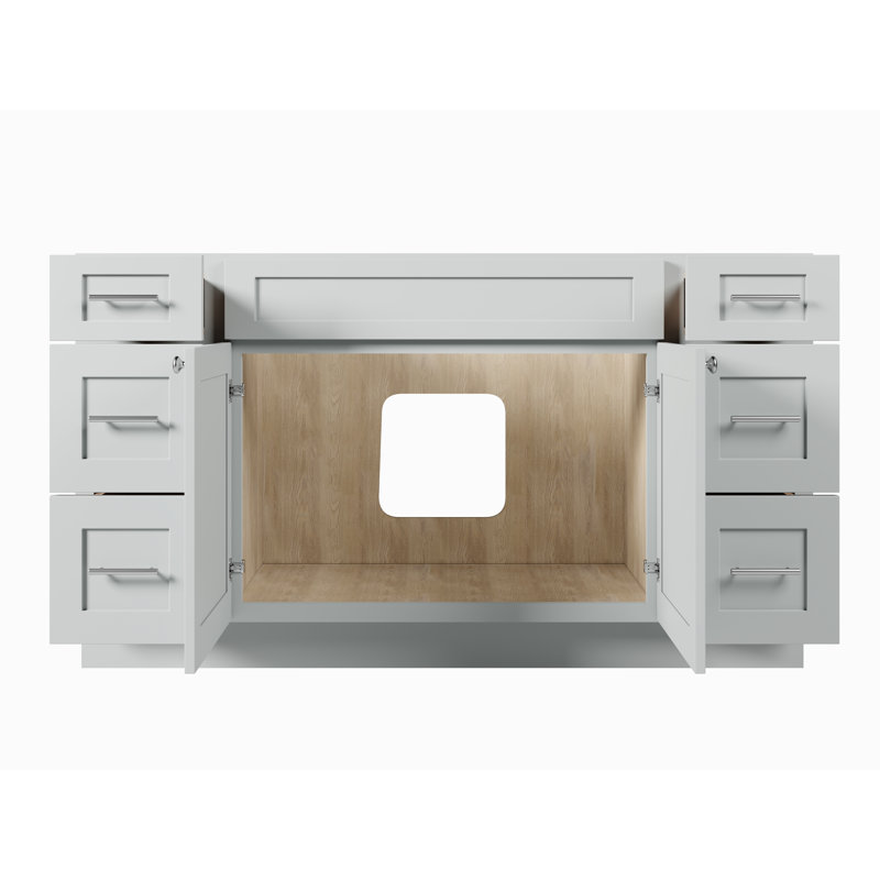 Disar 60" Single Bathroom Vanity Base Only, Gray