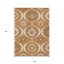 Tapis extérieur lavable intérieur médaillon en cuivre et gris orange 9 pi x 12 pi