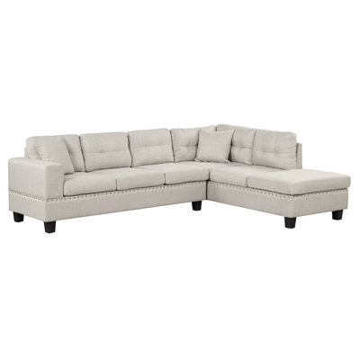 Dashan Velvet L-Shaped Sectional Right Hand Facing