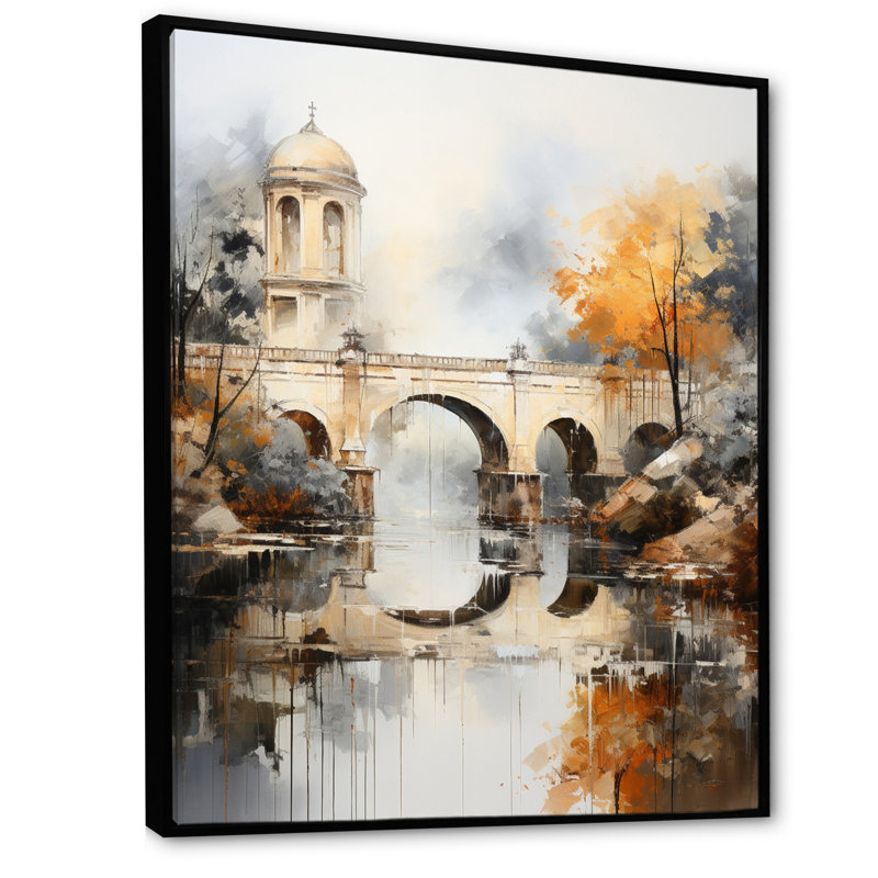 Pont Yher de Yanire, H 32 po x l 24 po x P 1 po, Cadre flottant noir