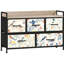 Elegant Patterned 5 Drawer Chest Powder Coated Steel Frame Home Storage Organiser