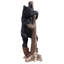 Statue ourson grimpant noir