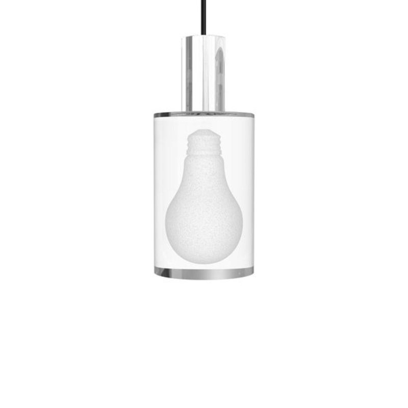 A-Lamp 4" Light Guide Small Pendant, White