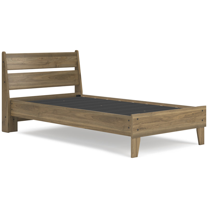 Bourgeois Platform Panel Bed, Twin, Brown