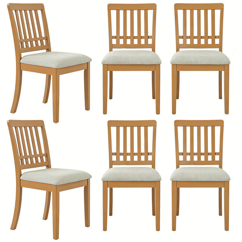 Ensemble de 6 chaises de salle à manger Modern Modern, Brun pâle