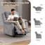 Fauteuil inclinable électrique en chenille de 33,5 po de largeur avec roulettes télécommandées et verrouillables, facile à déplacer et à verrouiller en place-1780264103