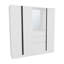 Armoire Kamelot 1,80 avec portes doubles, tringle et tablettes intérieures, blanc