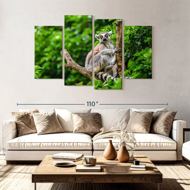 Brampt Stunned Lemur, 54" H x 84" W