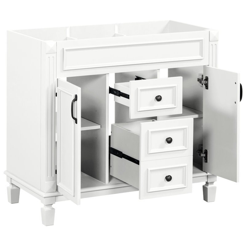Meuble-lavabo 36 po (bases de meuble-lavabo seulement, sans lavabo supérieur), Blanc