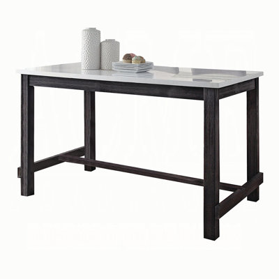 Browder Counter Height Table, Marble & Weathered Espresso