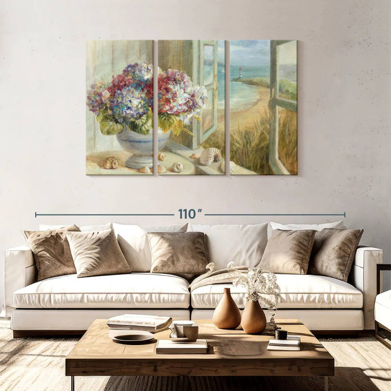 Harnek Coastal Hydrangea I, 48" H x 74" W