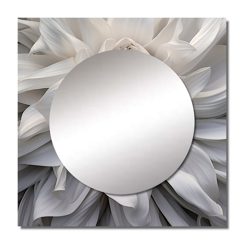 Deavian - Miroir décoratif carré fleurs pour chambre à coucher, 23 po x 23 po