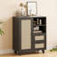 Buffet en rotin avec tablette réglable-405221102