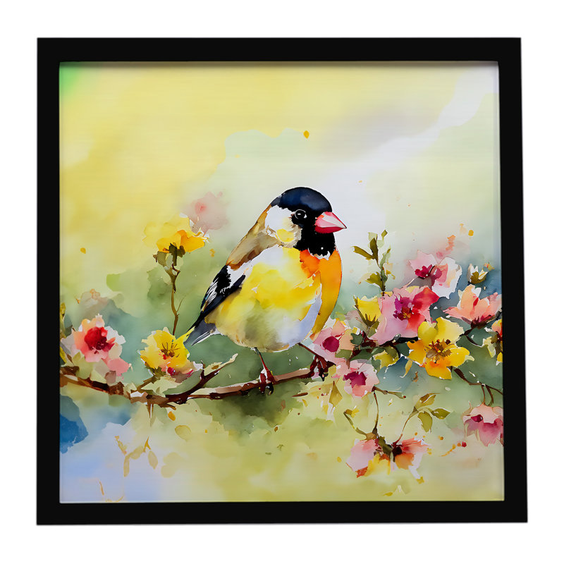 Goldfinch Framed Metal Print