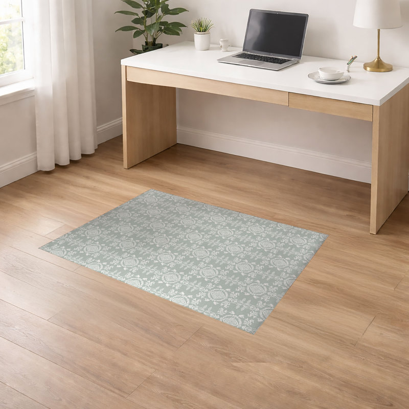 Tapis de bureau léger Jackie, Sauge, L 72 po x P 48 po