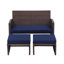 Ensemble de conversation en rotin avec coussins 3 pièces Rand-1500195081