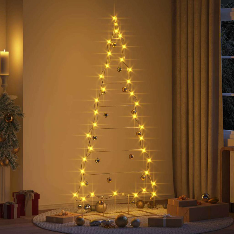 Metal Christmas Tree with Stand steel, 6.89' H, Gold