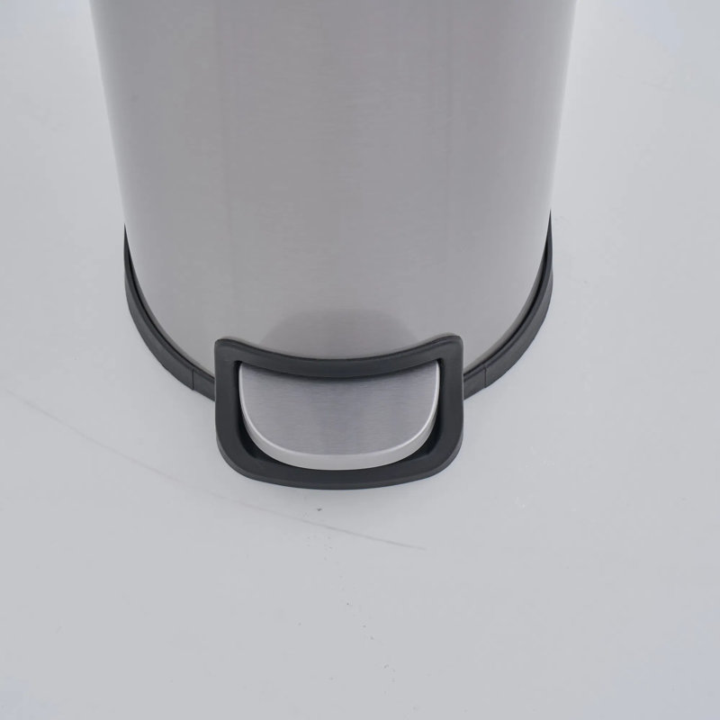 Poubelle de cuisine en acier inoxydable 10l, petite poubelle mince avec couvercle, pour salle de bain, bureau et dortoir