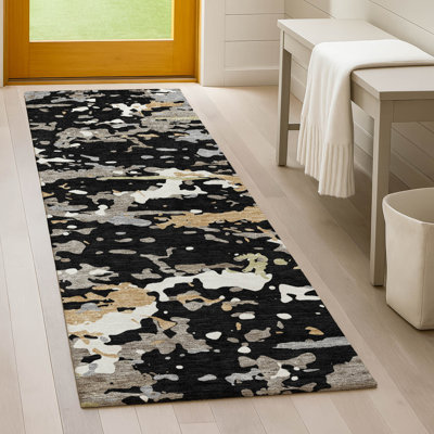 Tapis abstrait lavable à la machine intérieur / extérieur ACN2595