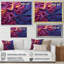 Art mural géométrique bleu et mauve-1188771611-1188771610