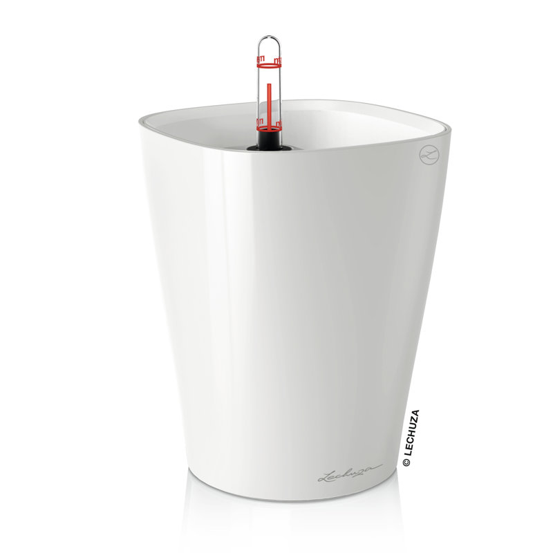 Deltini Pot Planter, White, 13cm H x 10cm W x 10cm D