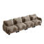 Canapé de soutien surdimensionné en chenille 4 places, avec 4 coussins de taille exquise, conception ergonomique incurvée, canapé modulaire facile à assembler pour le bureau du salon, café-133914852-133914847