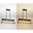 Adjustable 5-Light Farmhouse Industrial Linear Pendant Light Natural-1689036450