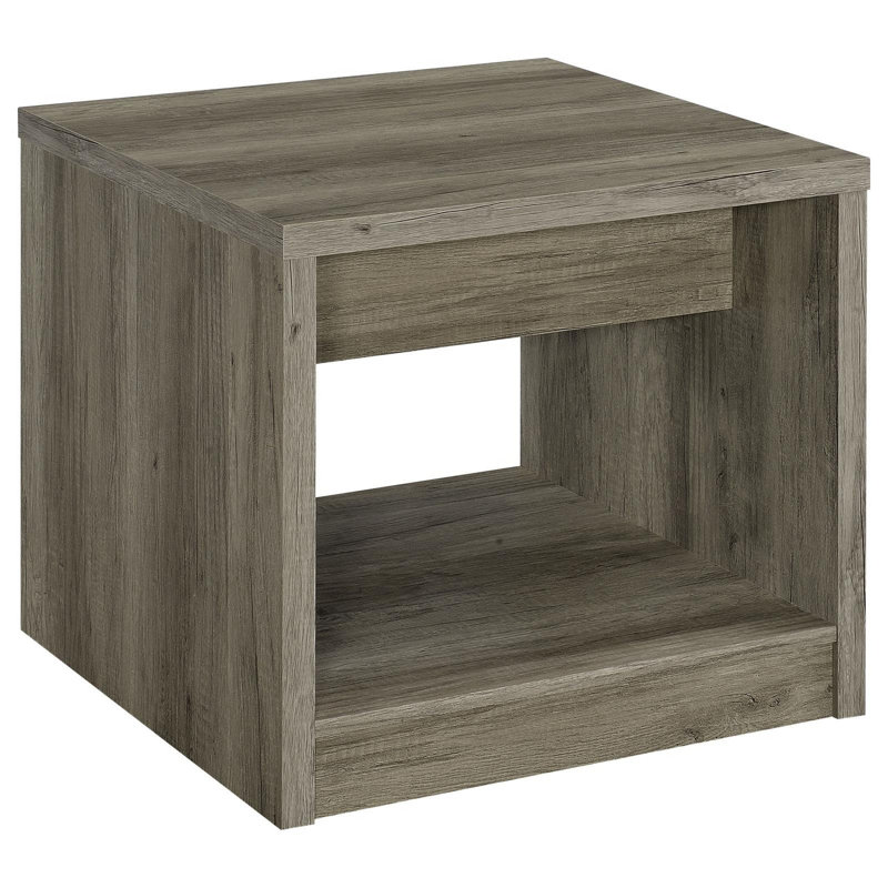 Zuria 22.25'' Tall Square End Table in Gray Driftwood