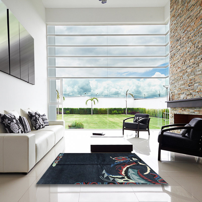 Abstract Indoor Rug, Square 4'