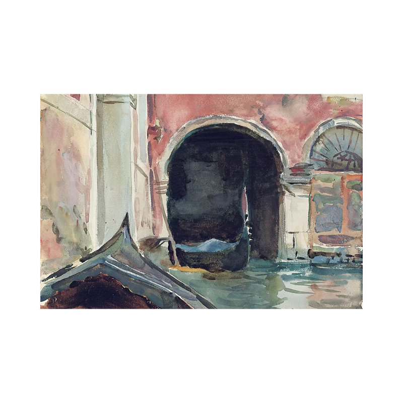 Venetian Canal by John Singer Sargent - Wrapped Canvas Gallery-Wrapped Canvas Giclée, 20.32 cm H x 30.48 cm W