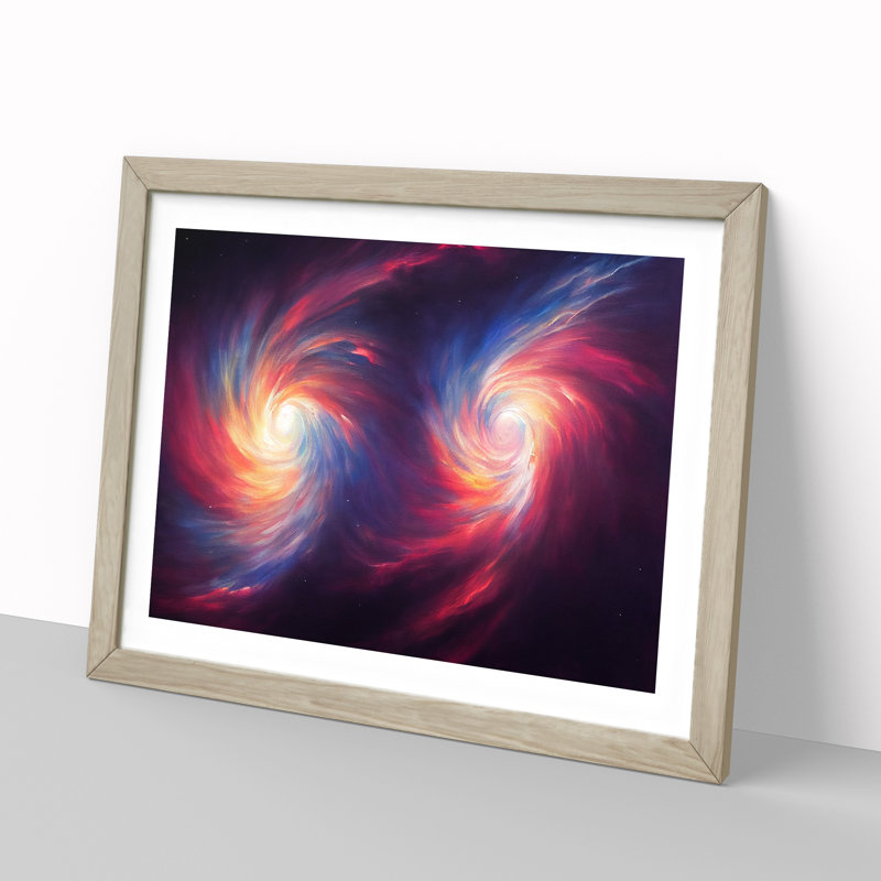 Colourful Cosmos Vol.2 - Framed Print, 25cm H x 34cm W x 2cm D, Oak