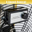 Ventilateur tambour à 3 vitesses en jaune avec puissant moteur 1/3 HP, ventilateur commercial ou industriel
