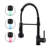 LED Commercial Kitchen Faucet With Pull Down Sprayer, Single Handle Single Lever Kitchen Sink Faucet