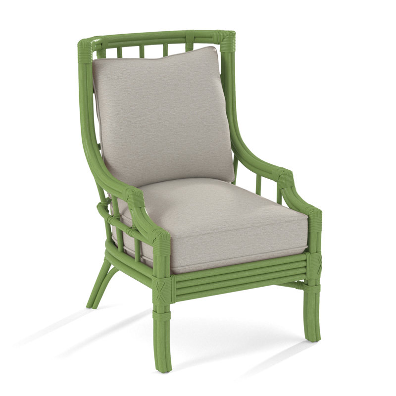 Seville Armchair, White Performance Fabric; 0851-94, Black