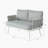 Steel Loveseat and Table-1985291062