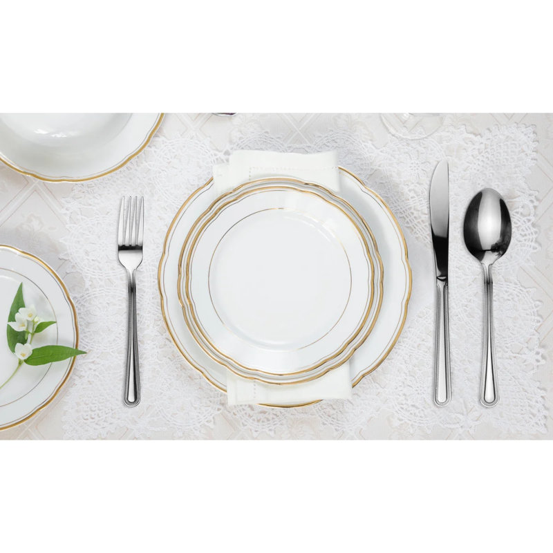 J&V Textiles Stainless Steel Flatware Set - Service for 8
