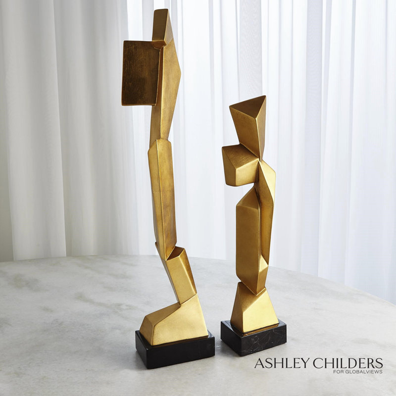 Facet Sculpture-Gold-Lg