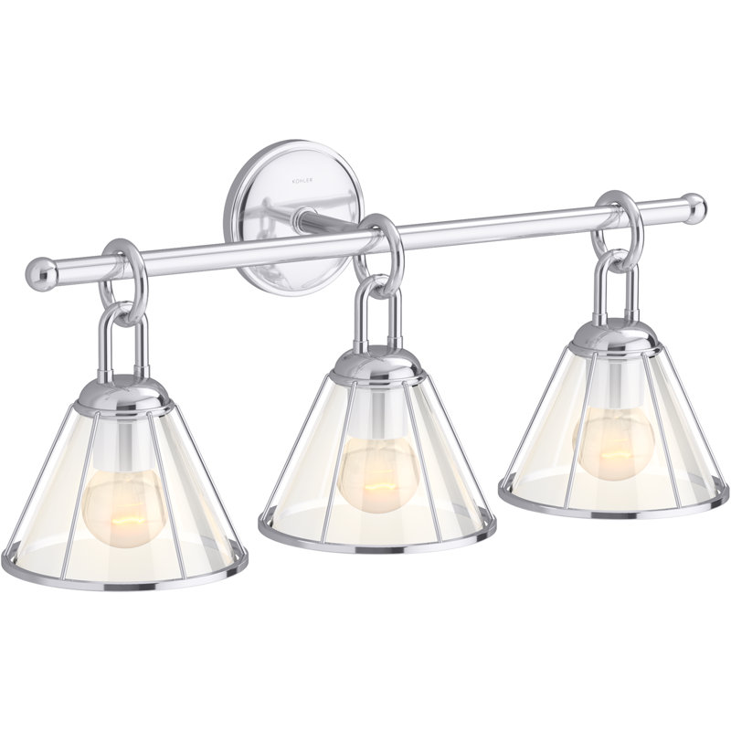 Terret 24-In Three-Light Sconce, Polished Chrome
