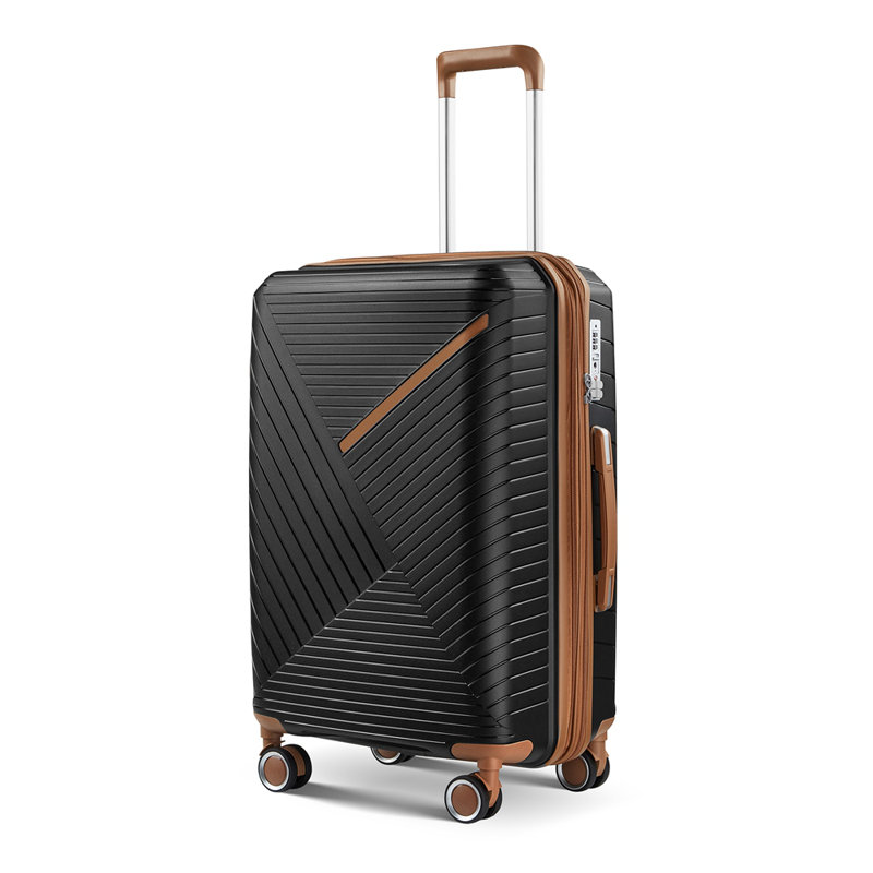 Ensembles de valises 4 pièces (14/20/24/28), valise légère extensible avec 4 roues pivotantes doubles à 360 degrés pour matériaux de transport