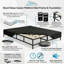 Sommier et base de lit en métal 2 en 1 avec lattes coulissantes, assemblage facile, pieds amovibles, support robuste, supports de tête de lit, utilisation comme base de lit ou comme sommier tapissier-2069234475
