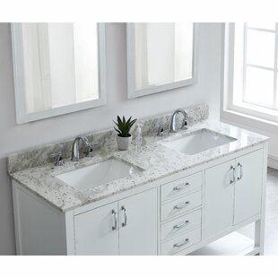 Altair - Georgia 42 Single Bathroom Vanity Set in Jewelry Blue and Composite Carrara White Stone Top with White Farmhouse Basin Without Mirror | 5370