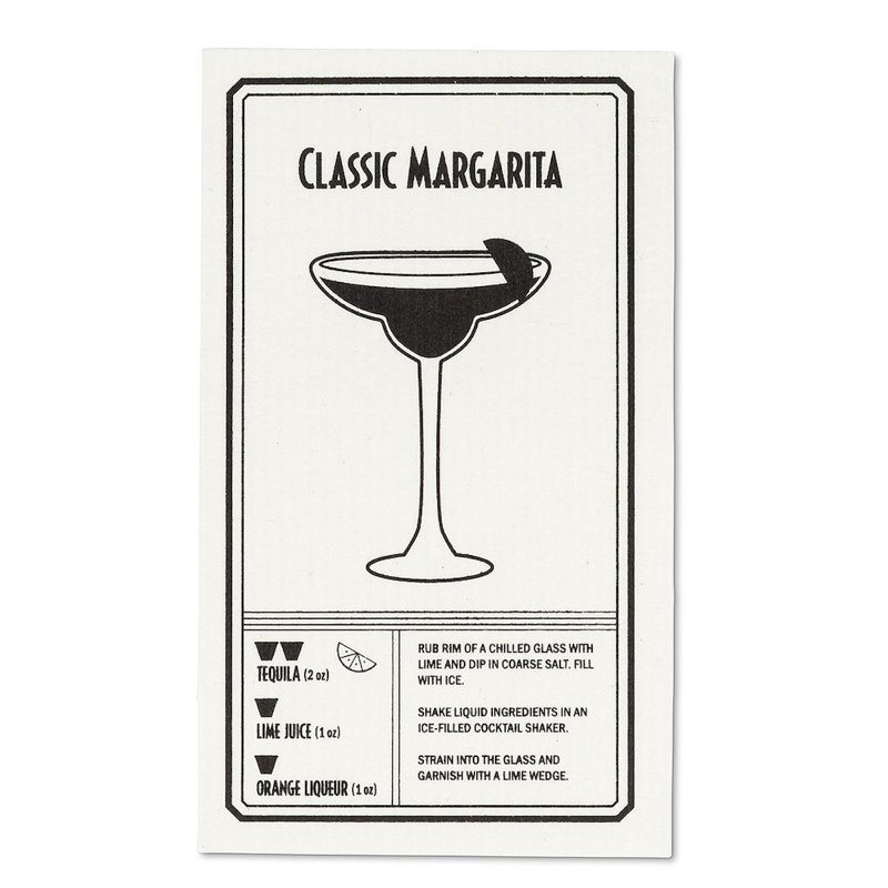 Ensemble de 2 torchons à tequila et à margarita