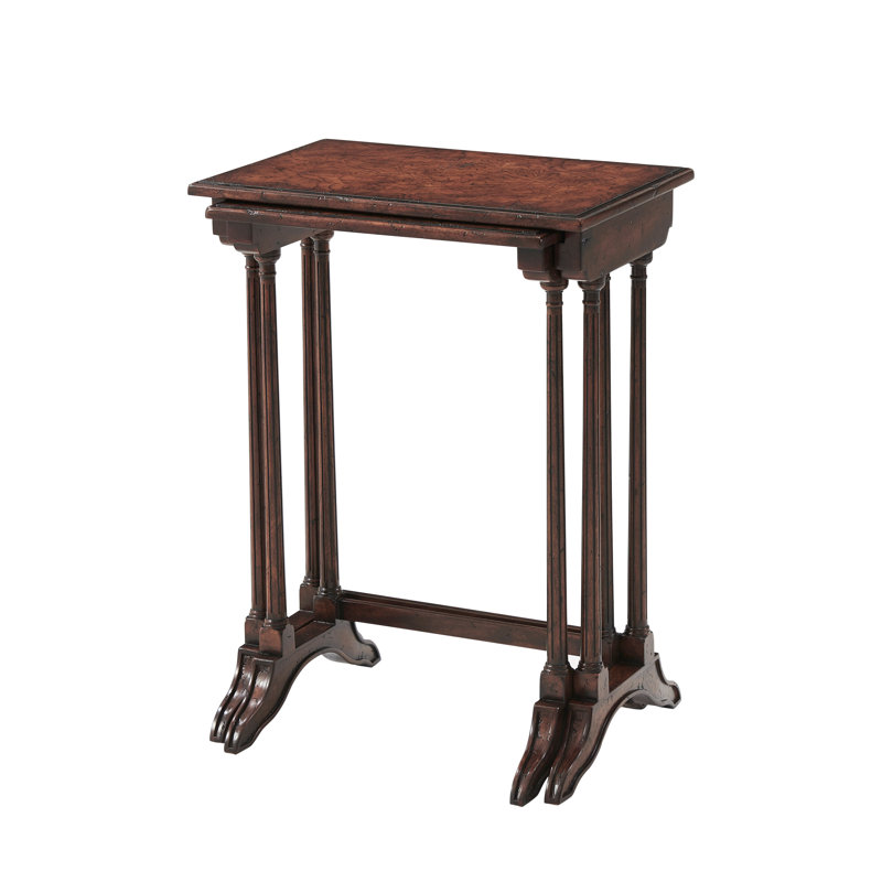 Classic Yet Casual Solid Wood Nesting End Table