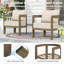 Ensemble de conversation de patio moderne en métal 5 pièces avec coussins de 6 po d'épaisseur-894327524