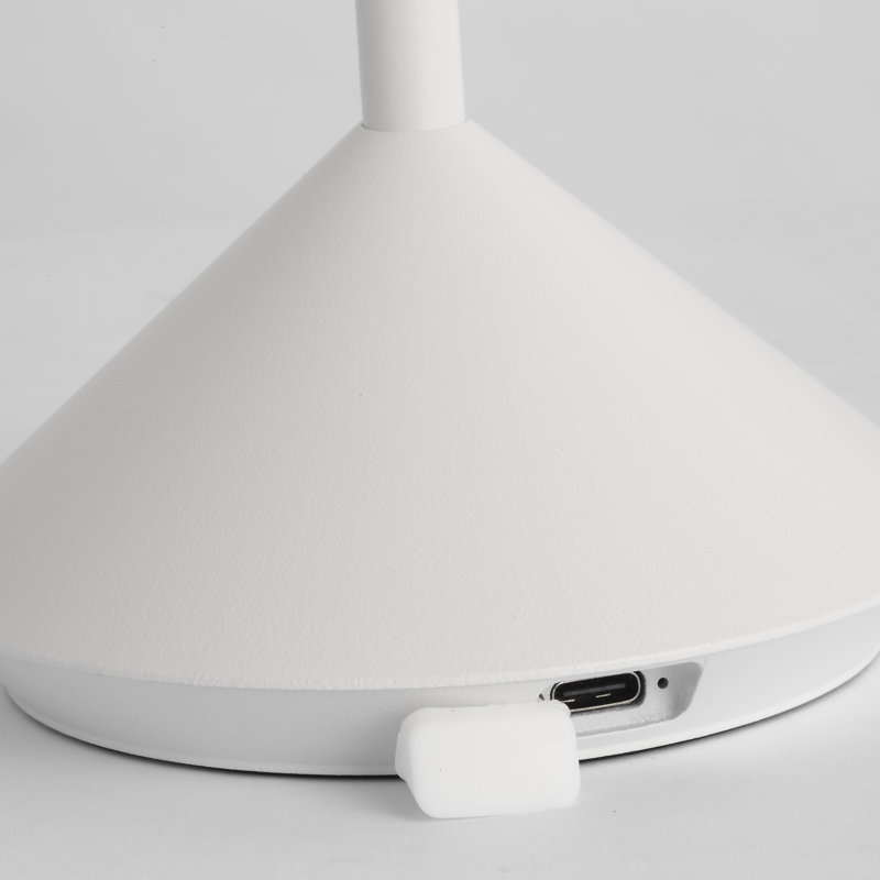 Moneta Accent Rechargeable Table Lamp, Matte White