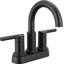 Robinet de salle de bain Nicoli centre noir mat / or brossé, robinet de lavabo de salle de bain 4 pouces pour meuble-lavabo, ensemble de drain à pression, noir mat / bronze champagne-135451916