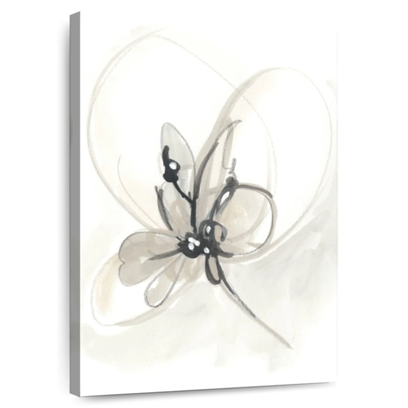 Avery Neutral Floral Gesture VI, 45" H x 30" W