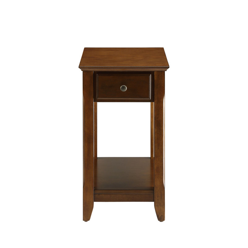 Bertie Walnut Finish Accent Table