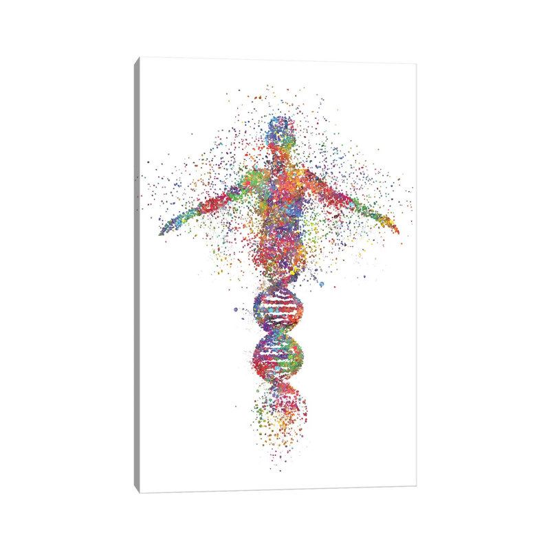 DNA Woman - Wrapped Canvas Print, 20.32 cm H x 30.48 cm W